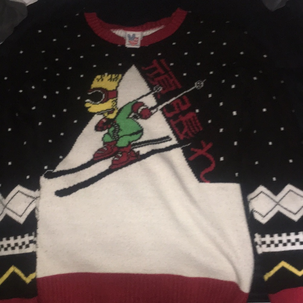 Junkfood bart simpson ugly sweater